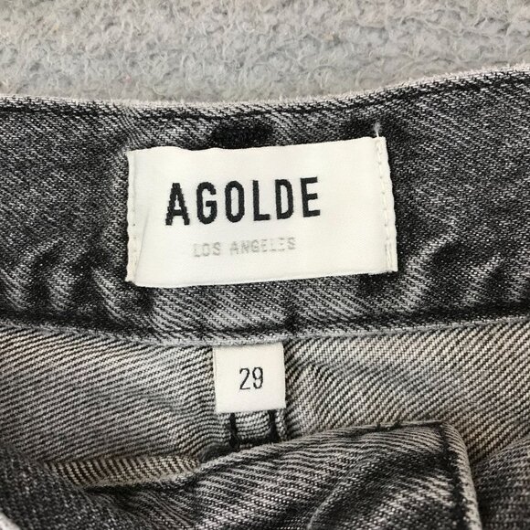 AGOLDE Denim High-Rise Button Fly Straight Leg jean size 29 - Picture 8 of 11